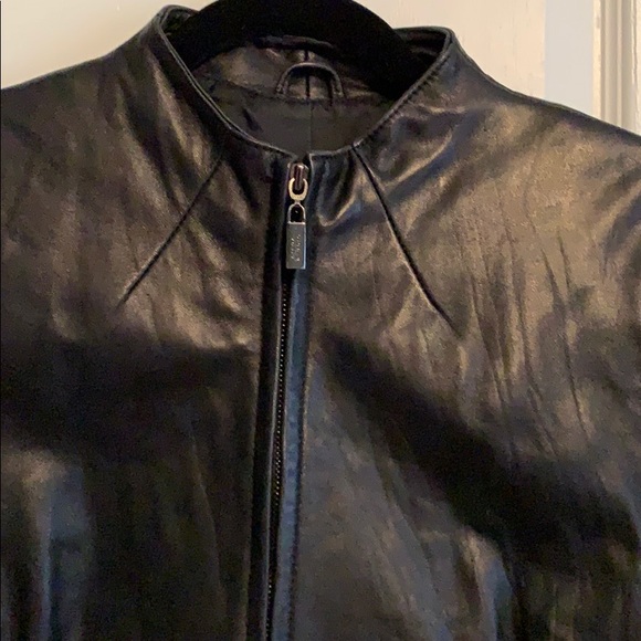 Black leather jacket, size M - Picture 2 of 6